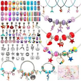109 Charm Bracelet Making Kit,Jewelry Beads DIY Craft for Girls, Jewelry Christmas Gift Set,Arts and Crafts for Kids Girls Age 6-8-12