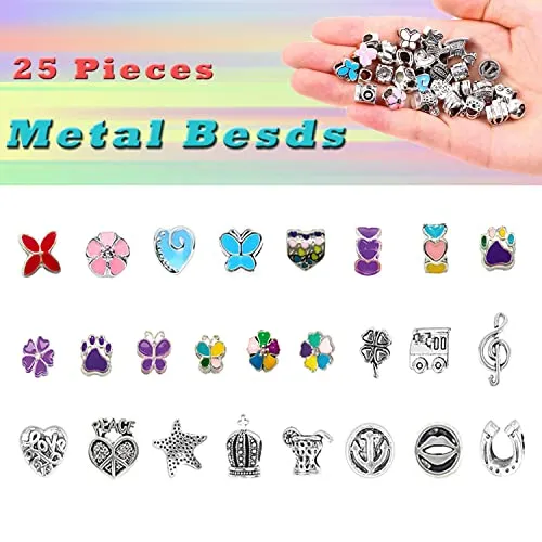 109 Charm Bracelet Making Kit,Jewelry Beads DIY Craft for Girls, Jewelry Christmas Gift Set,Arts and Crafts for Kids Girls Age 6-8-12