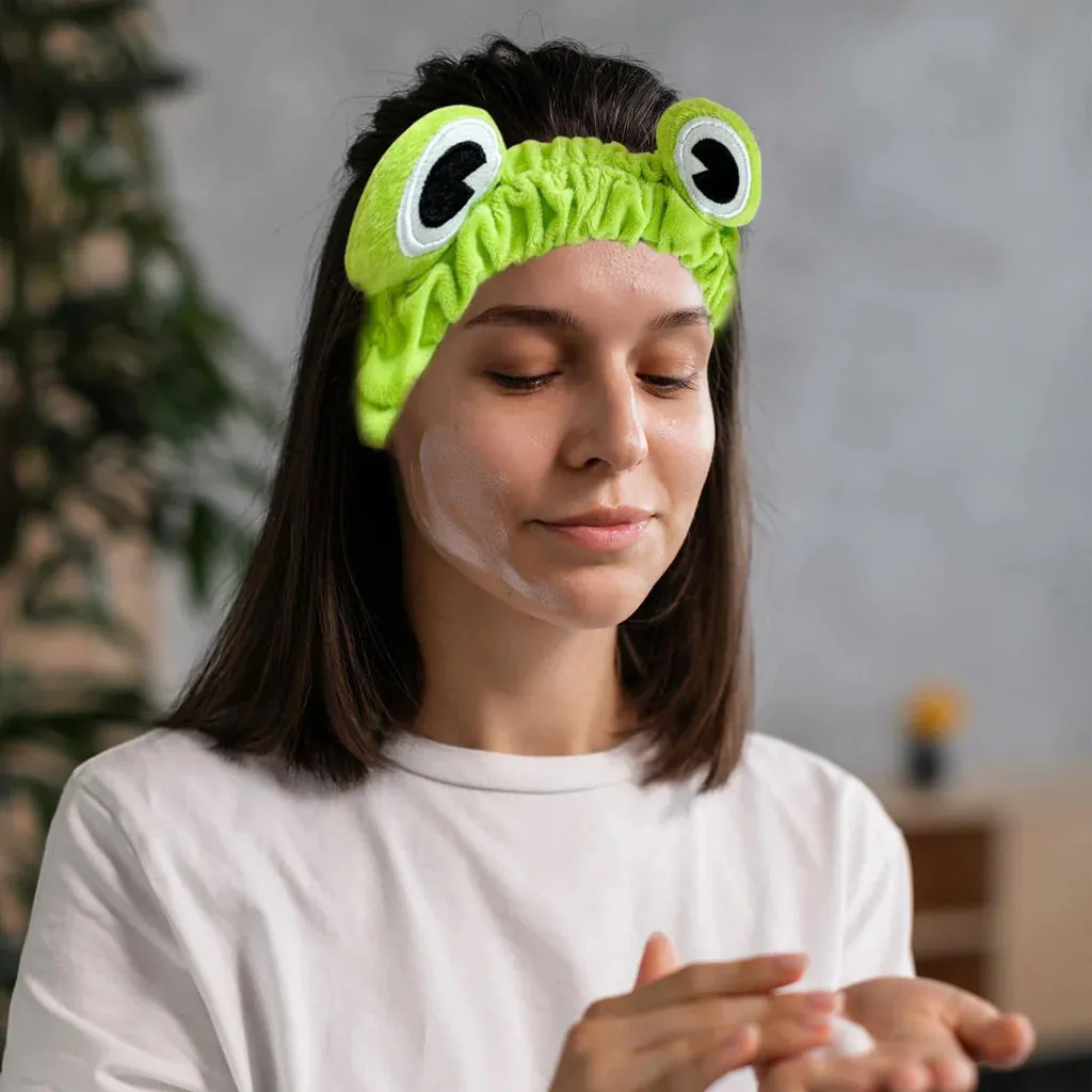 4 Pcs Spa Headband, Skincare Headband Frog