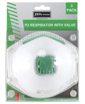 Blister (3pc) P2 Respirator with Valve 8C15