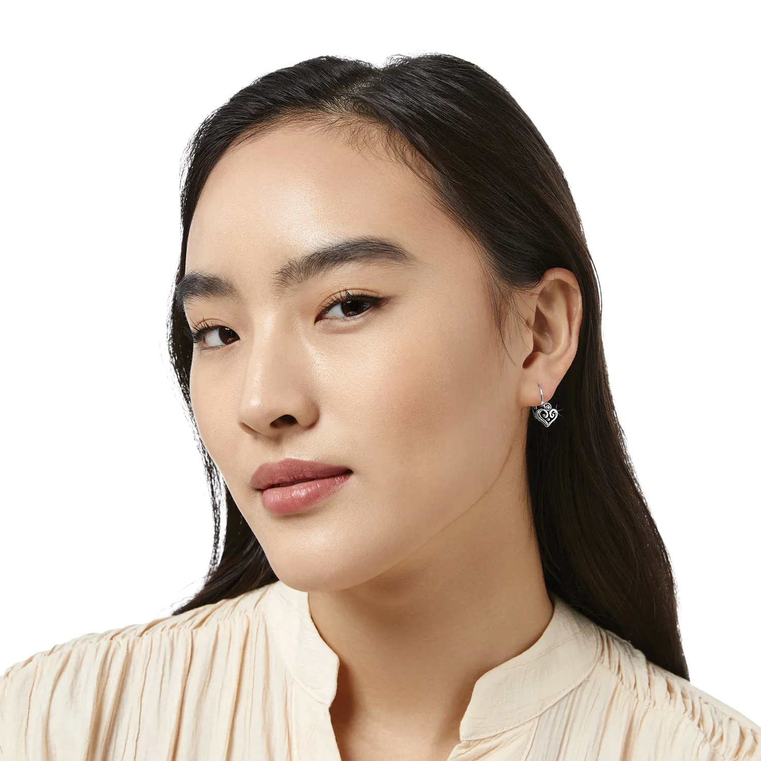 Brighton Alcazar Heart Leverback Earrings