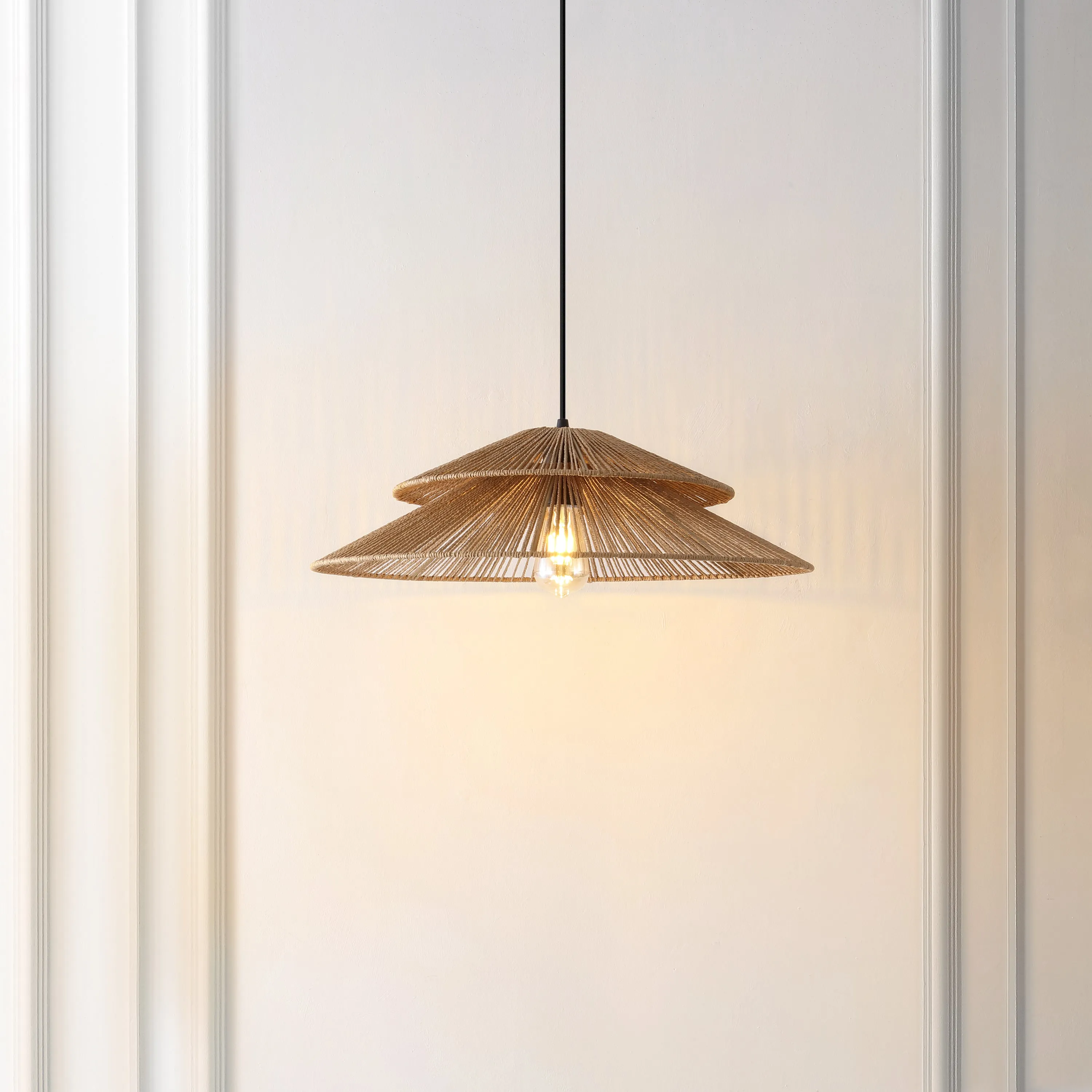 BRUNIA 23 INCH PAPER/IRON PENDANT