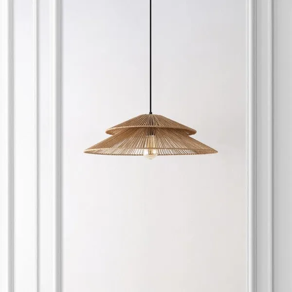 BRUNIA 23 INCH PAPER/IRON PENDANT