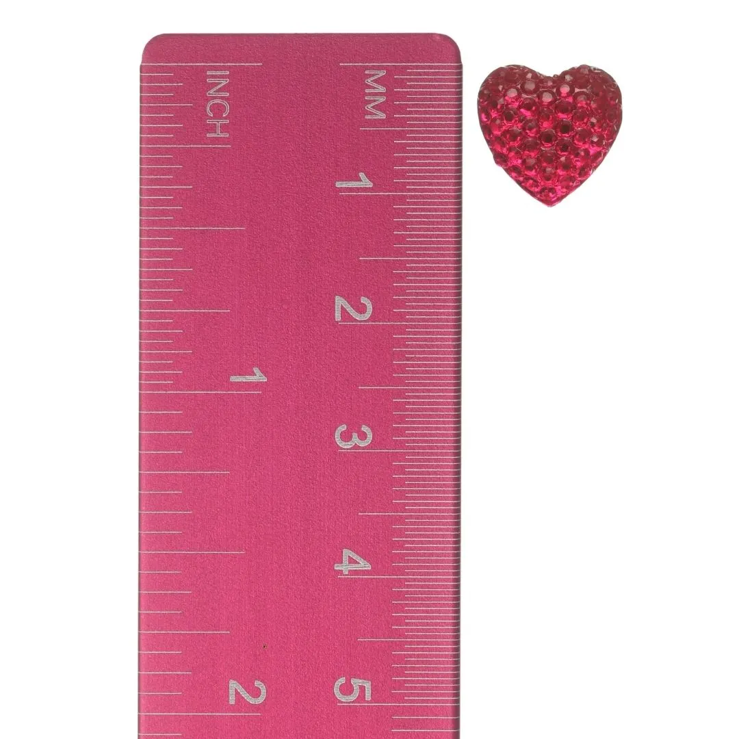 Bubble Heart Studs Hypoallergenic Earrings for Sensitive Ears Made with Plastic Posts