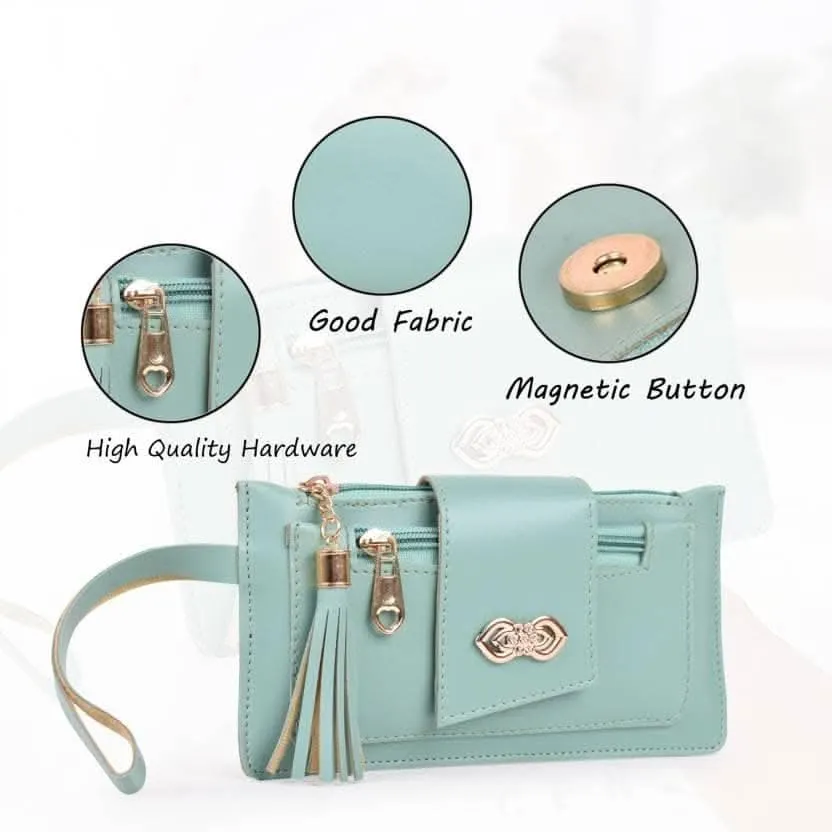 Casual Green Clutch for Women / girls