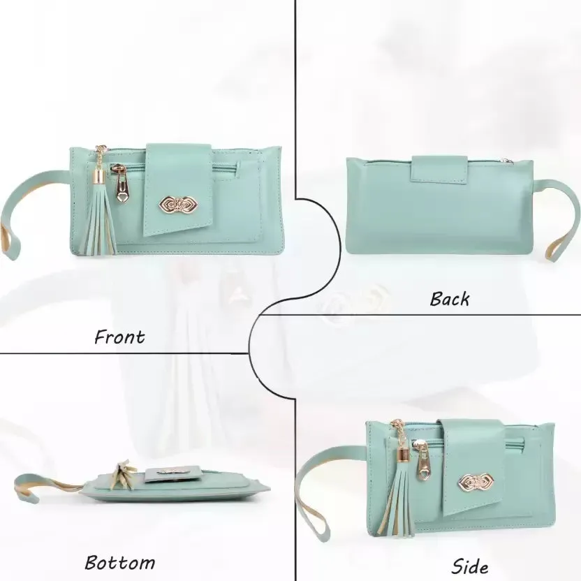 Casual Green Clutch for Women / girls