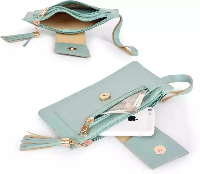 Casual Green Clutch for Women / girls