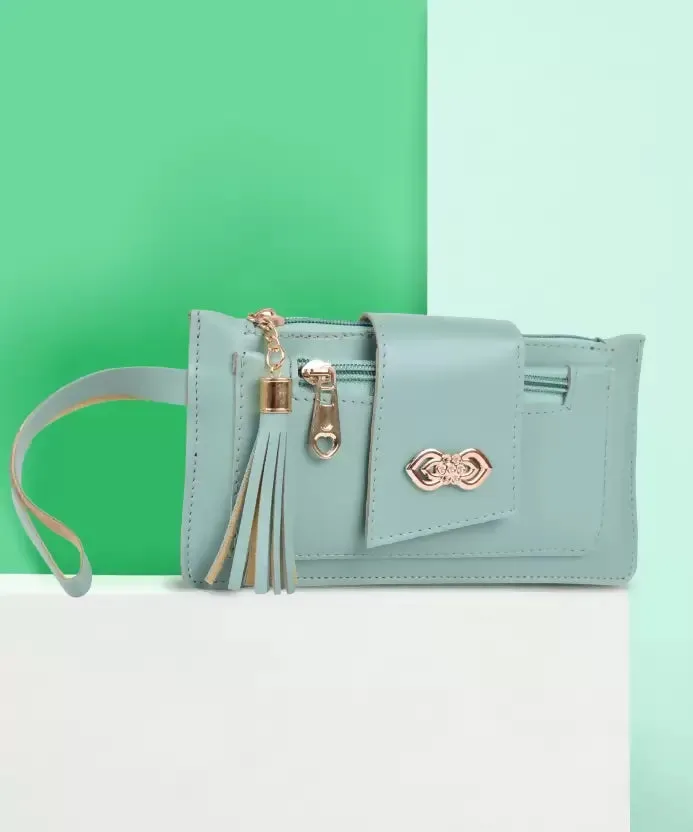 Casual Green Clutch for Women / girls