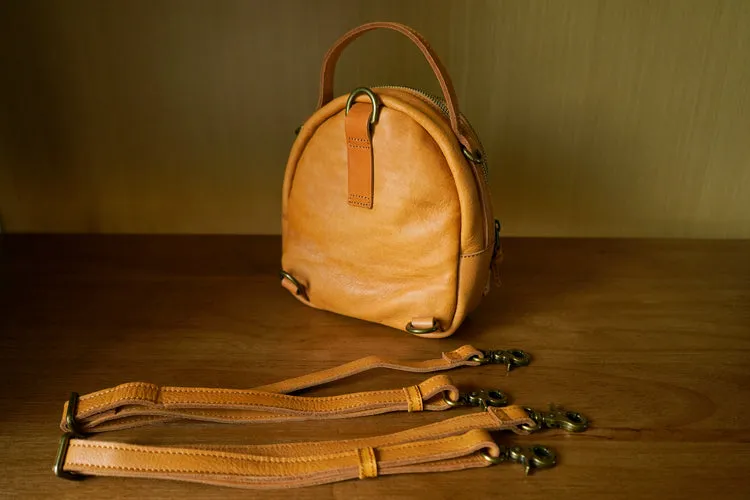 Chic Leather Mini Backpack Purse Black Leather Shoulder Bag