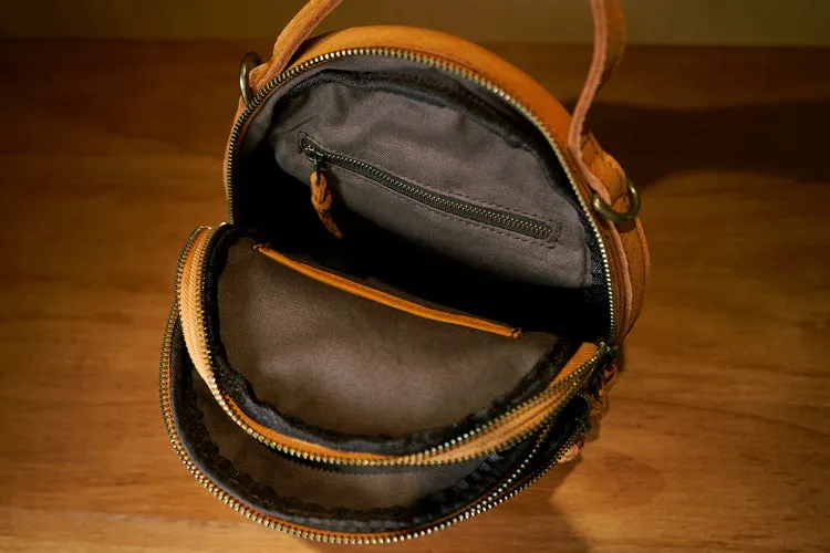 Chic Leather Mini Backpack Purse Black Leather Shoulder Bag
