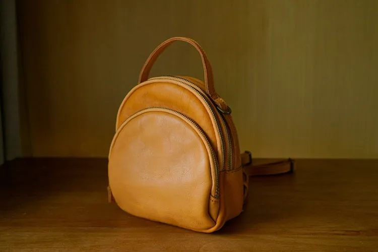 Chic Leather Mini Backpack Purse Black Leather Shoulder Bag
