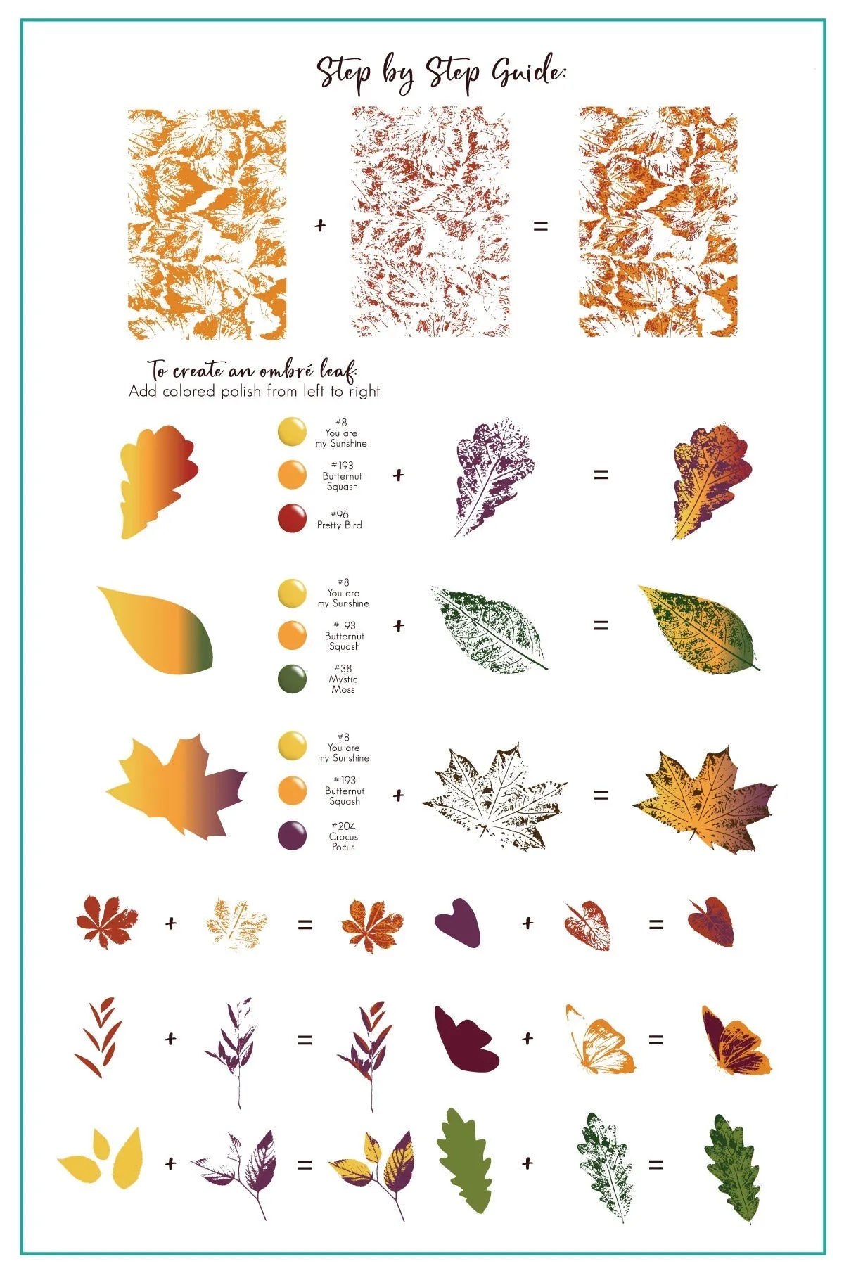 CjS-318 - Graceful leaves | Clear Jelly Stamping Plate