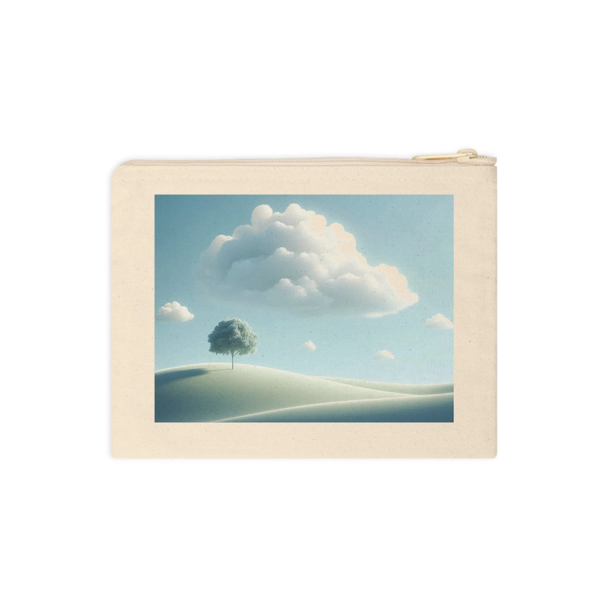 Cloudy day and tree, nature  Accessory Zipper Pouch