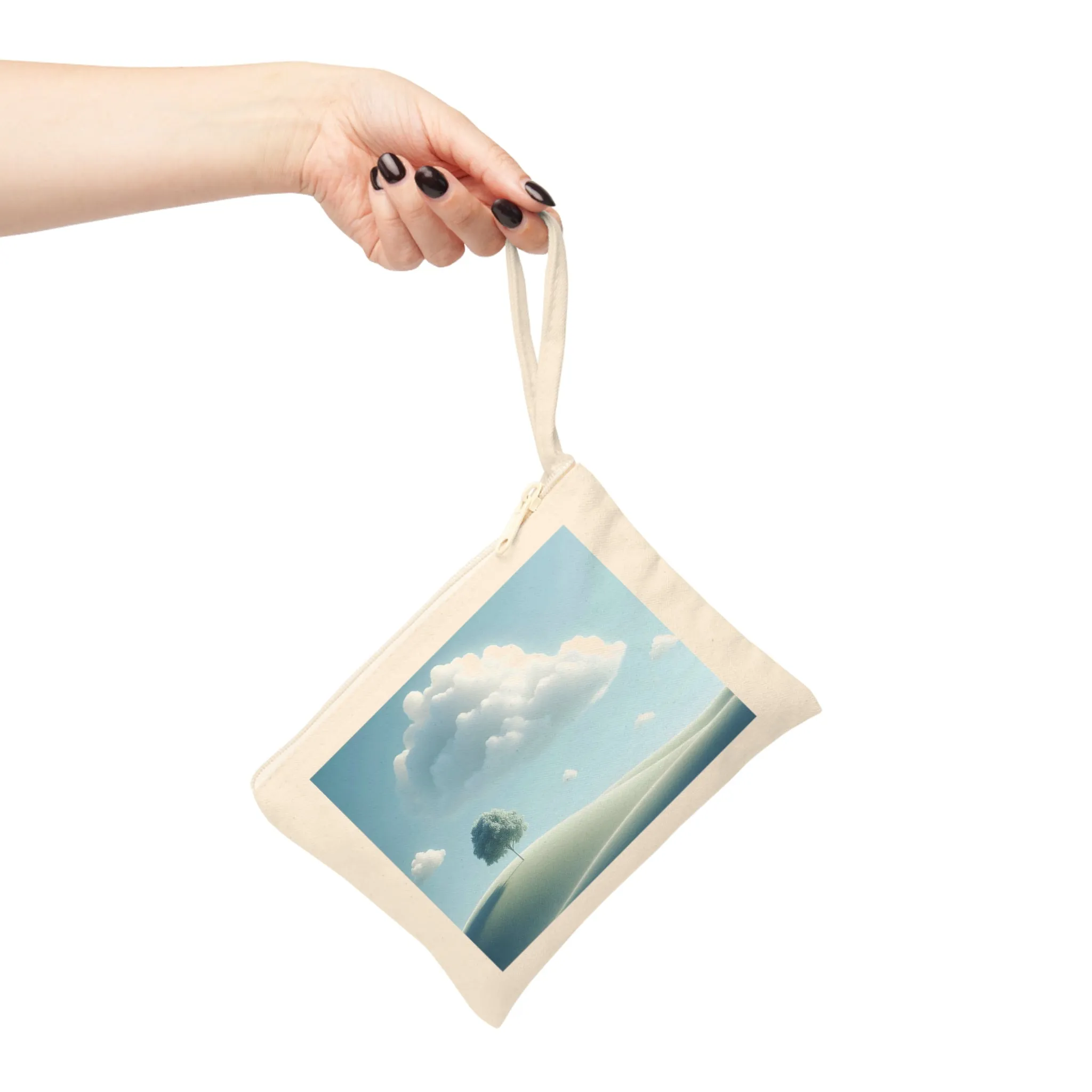Cloudy day and tree, nature  Accessory Zipper Pouch