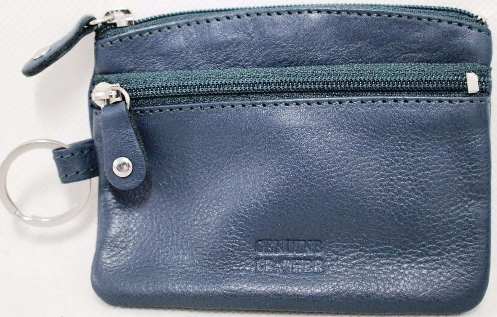 Coin Purse with Key Ring in Full Grain Cow Hide Leather. Style: 11034. Florentino