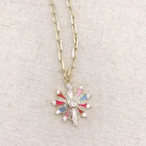 Colorful Spiked Heart Necklace