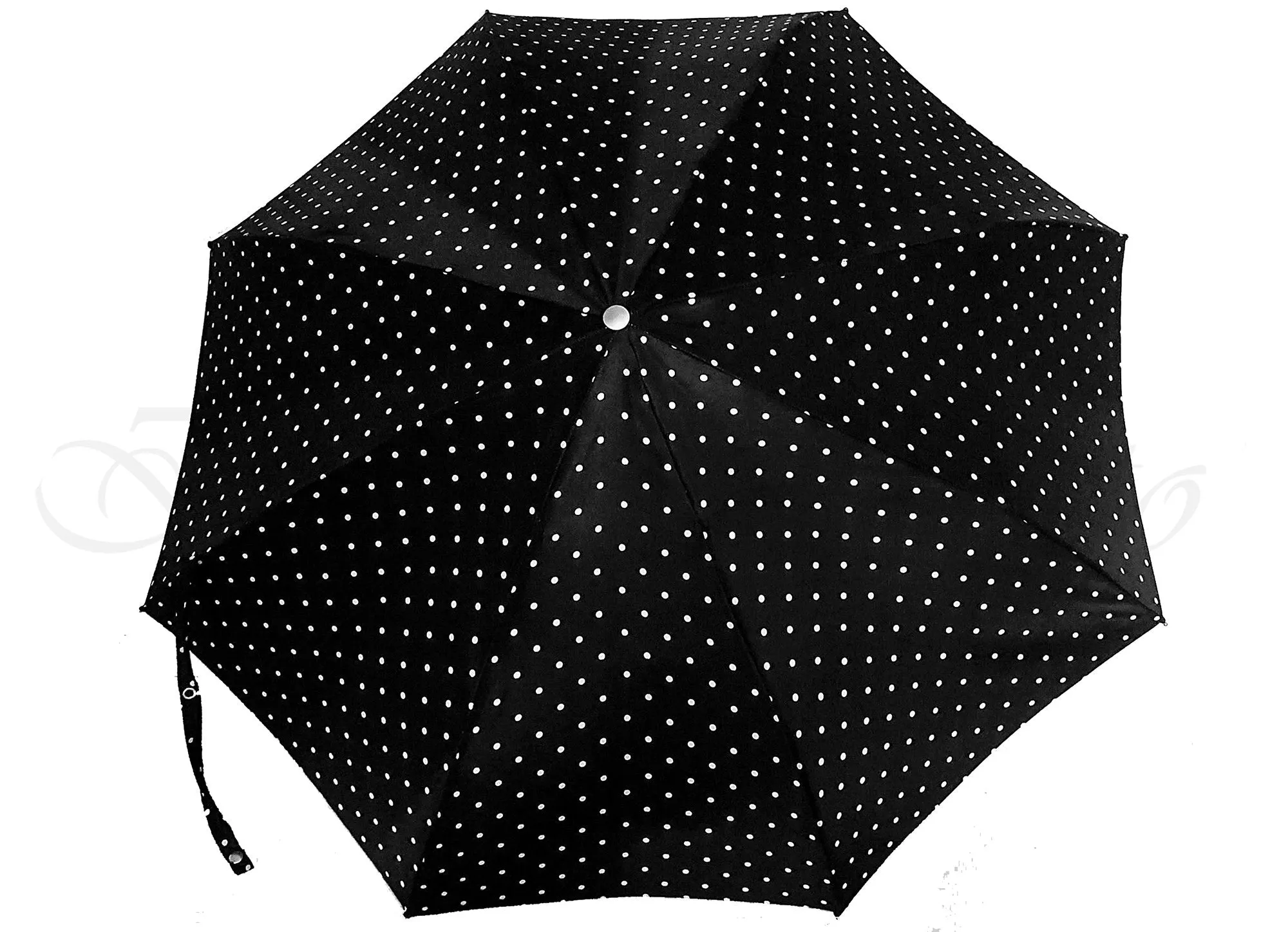 Compact Folding Polka Dot Umbrella
