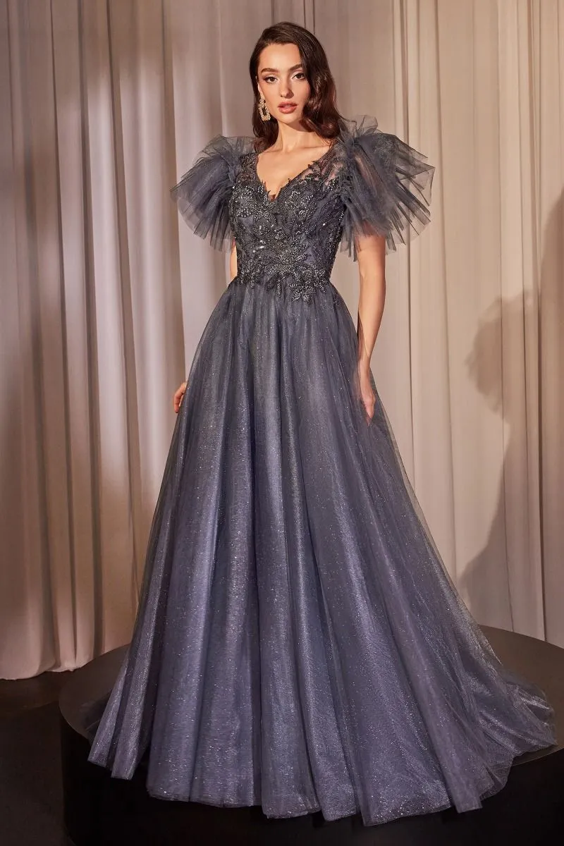 EMBELLISHED TULLE A-LINE DRESS CDCM359
