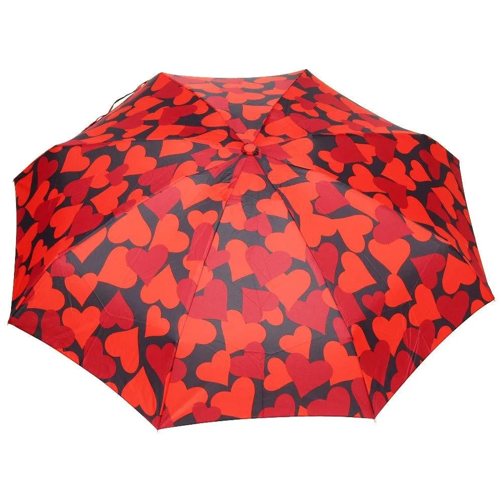 FabSeasons 5 fold Floral Printed Small Compact Manual Red Umbrella