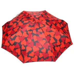 FabSeasons 5 fold Floral Printed Small Compact Manual Red Umbrella