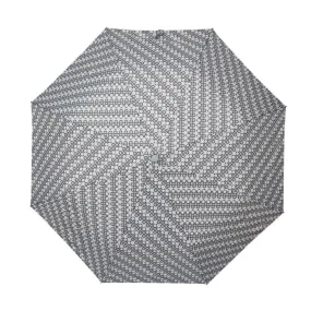 FabSeasons Grey Geometric Printed 3 Fold Fancy Automatic Umbrella