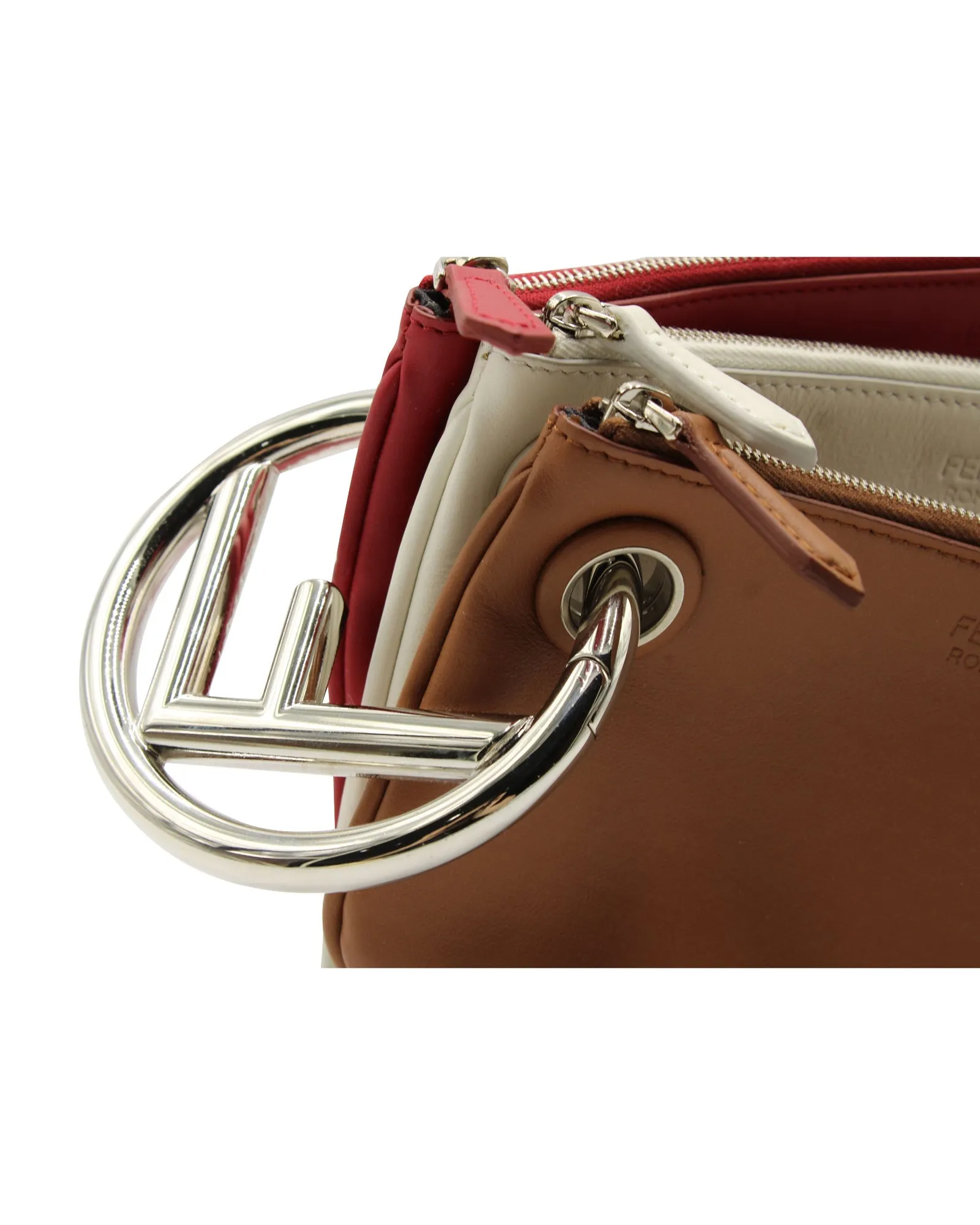 Fendi Triplette Pouch in Multicolor Leather