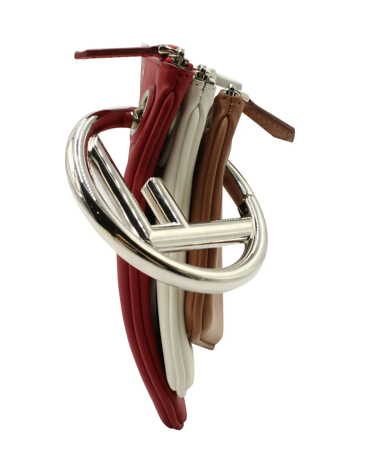 Fendi Triplette Pouch in Multicolor Leather