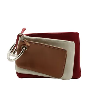 Fendi Triplette Pouch in Multicolor Leather