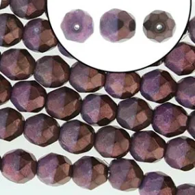 Fire Polished 8mm Duet Purple Vega 20/Strand