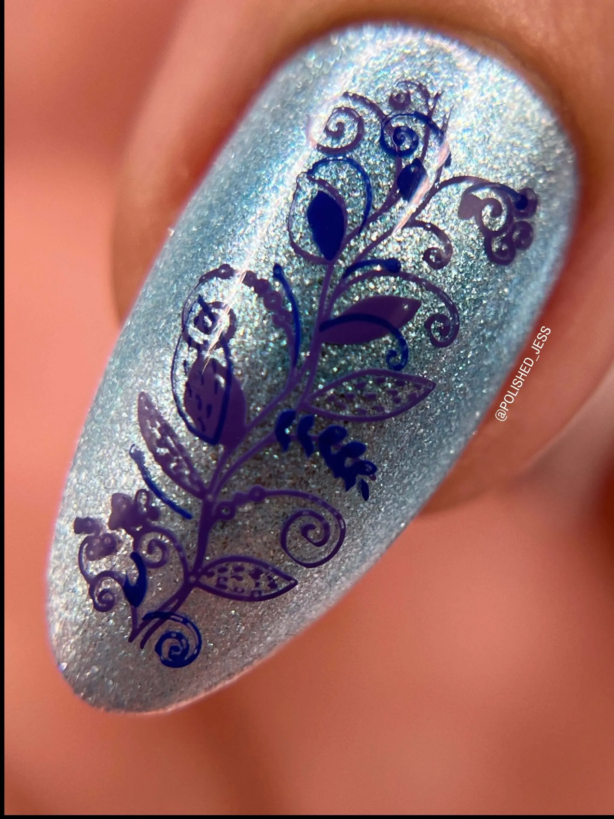Flutterby (CjS-278) Steel Nail Art Layered Stamping Plate