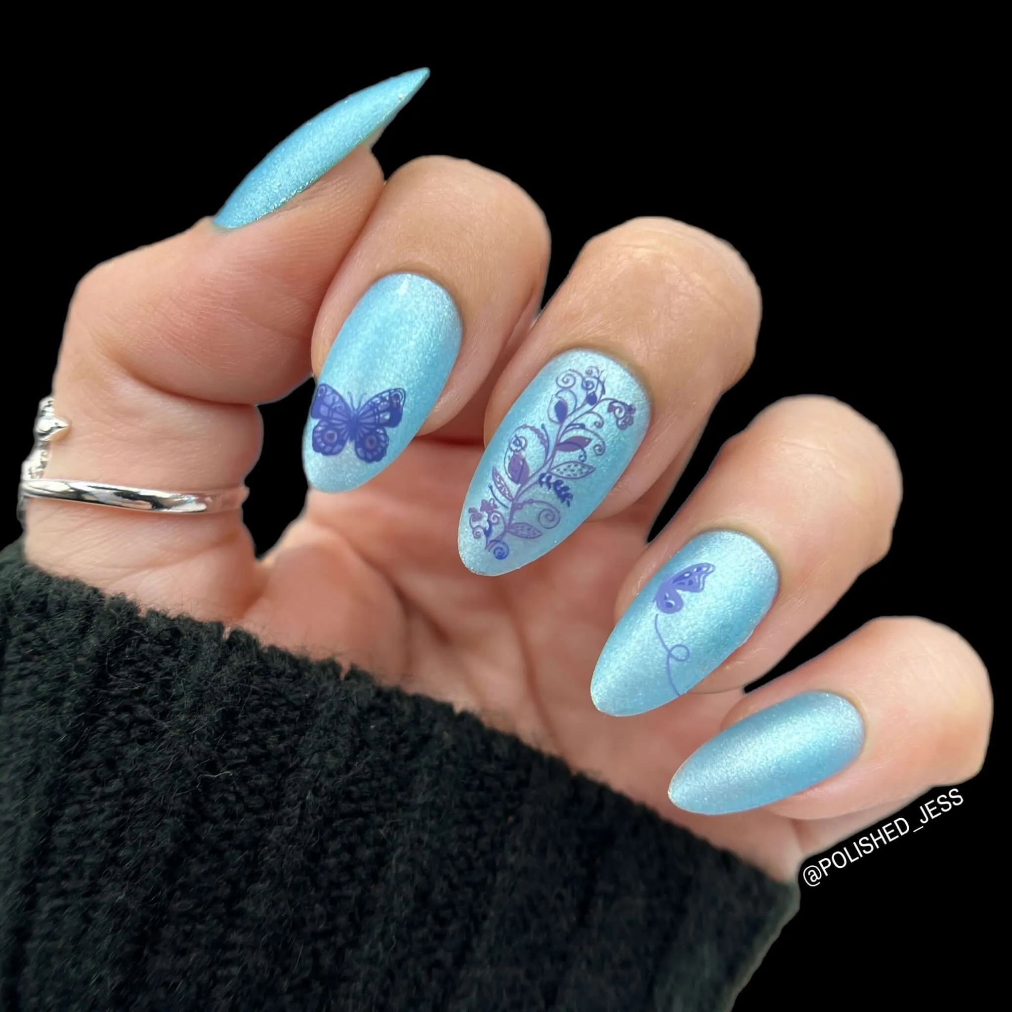 Flutterby (CjS-278) Steel Nail Art Layered Stamping Plate