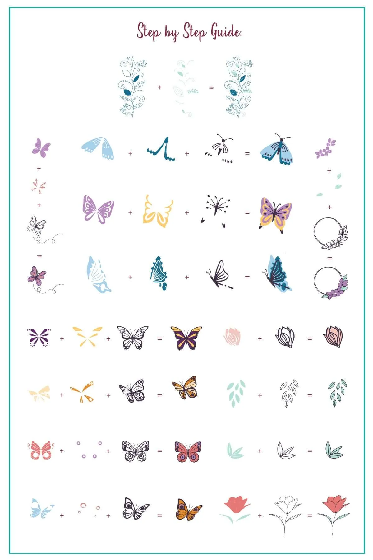 Flutterby (CjS-278) Steel Nail Art Layered Stamping Plate