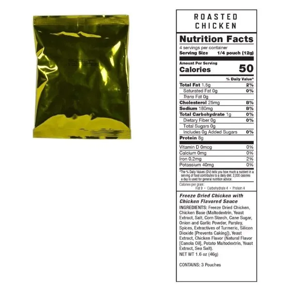 Freeze Dried Meat Bucket (60 Serving) and 20 Servings of Rice