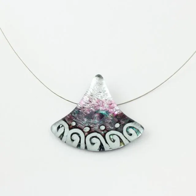 Handmade Uniquely Shaped Fused Glass Necklaces