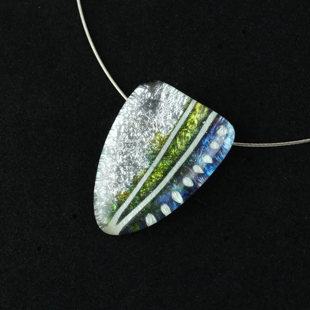 Handmade Uniquely Shaped Fused Glass Necklaces