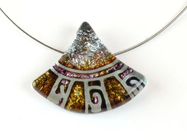 Handmade Uniquely Shaped Fused Glass Necklaces