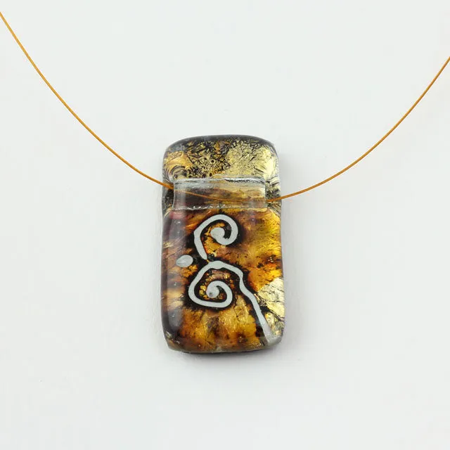 Handmade Uniquely Shaped Fused Glass Necklaces
