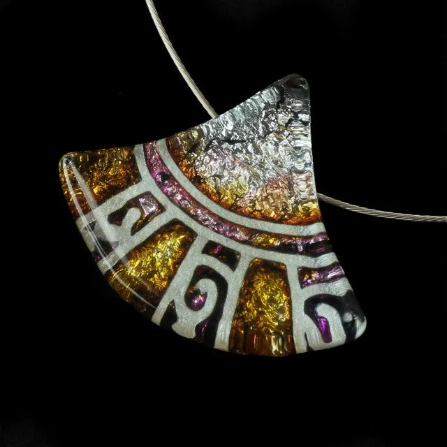 Handmade Uniquely Shaped Fused Glass Necklaces