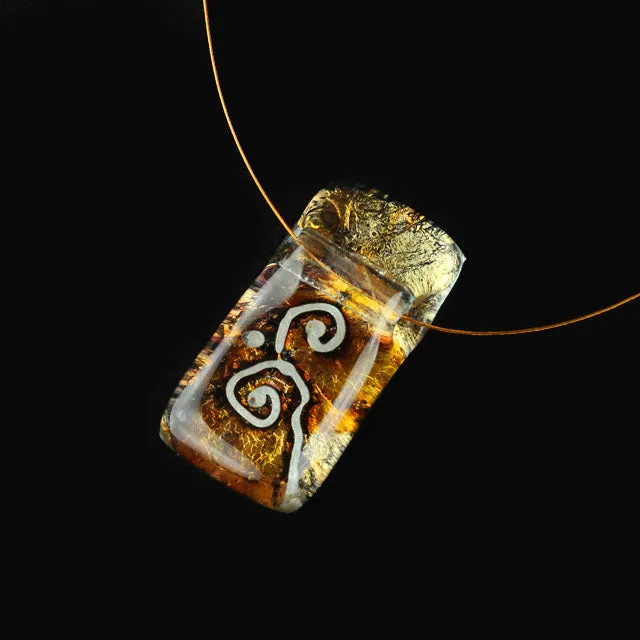 Handmade Uniquely Shaped Fused Glass Necklaces