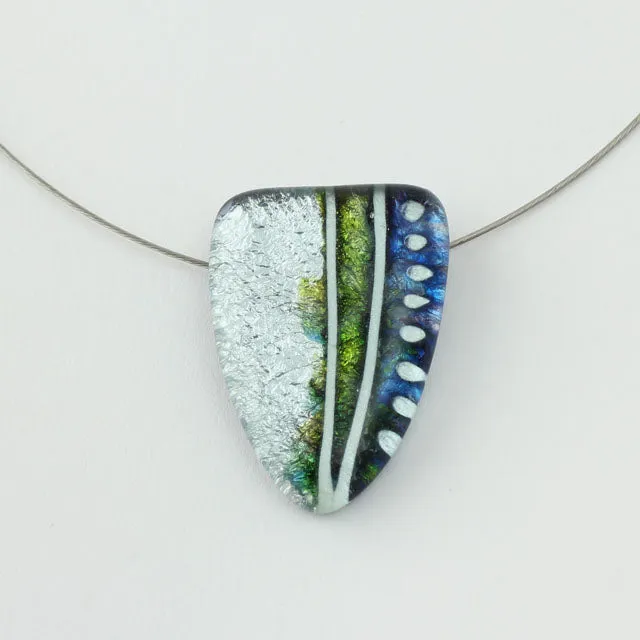 Handmade Uniquely Shaped Fused Glass Necklaces