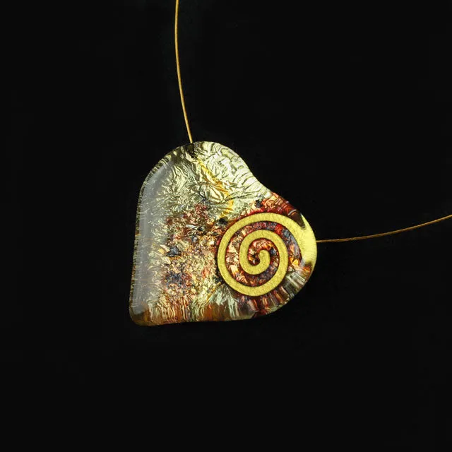 Handmade Uniquely Shaped Fused Glass Necklaces