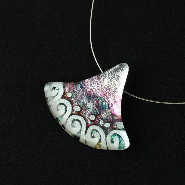 Handmade Uniquely Shaped Fused Glass Necklaces