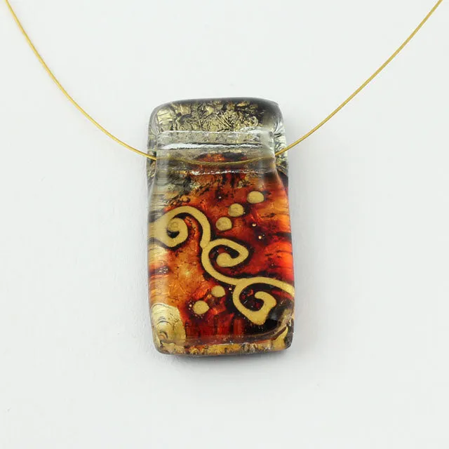 Handmade Uniquely Shaped Fused Glass Necklaces