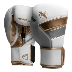 HAYABUSA T3 BOXING GLOVES - WHITE/GOLD