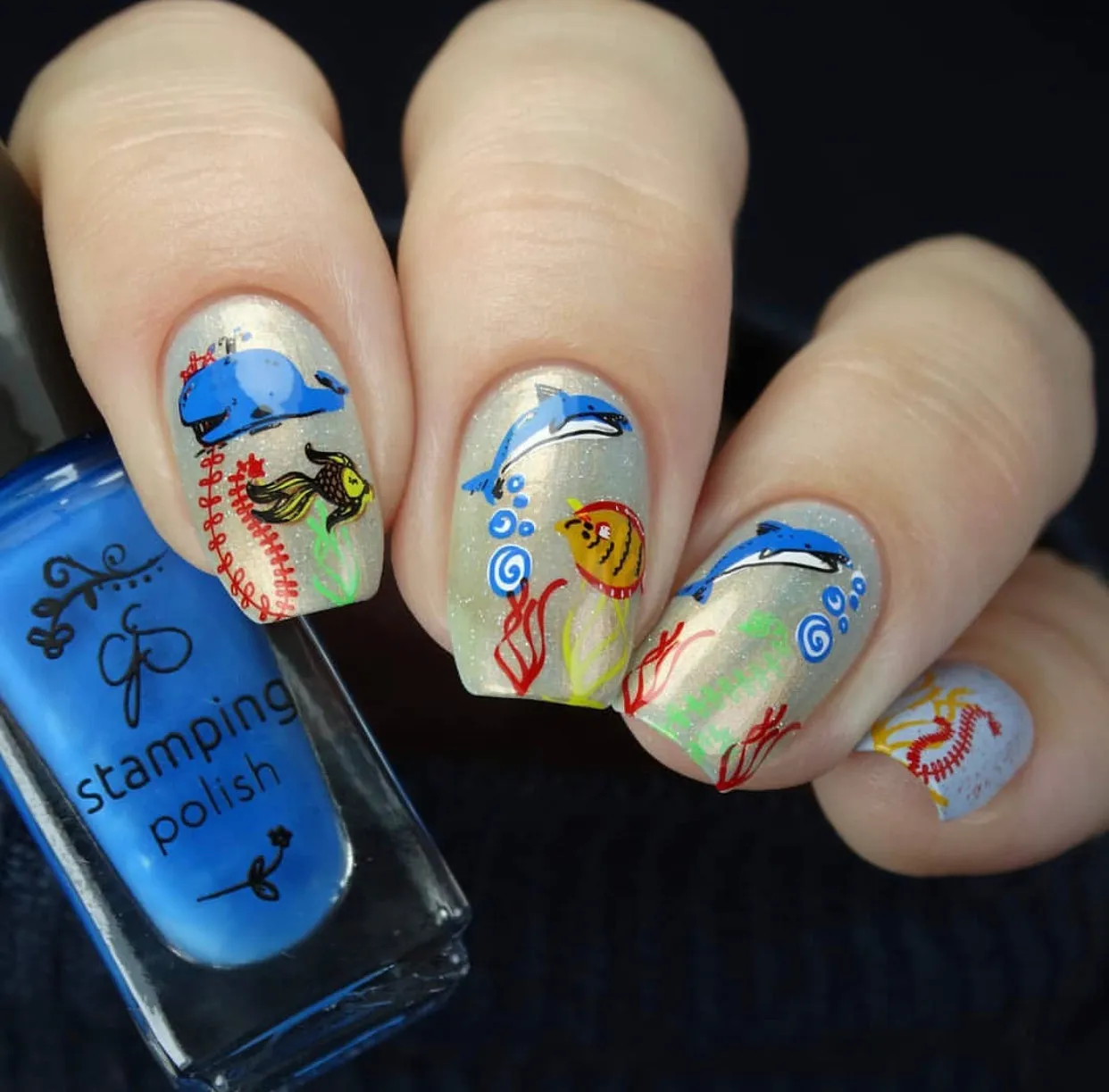 I Need Vitamin SEA (CjS-207) Steel Layered Nail Art Stamping Plate