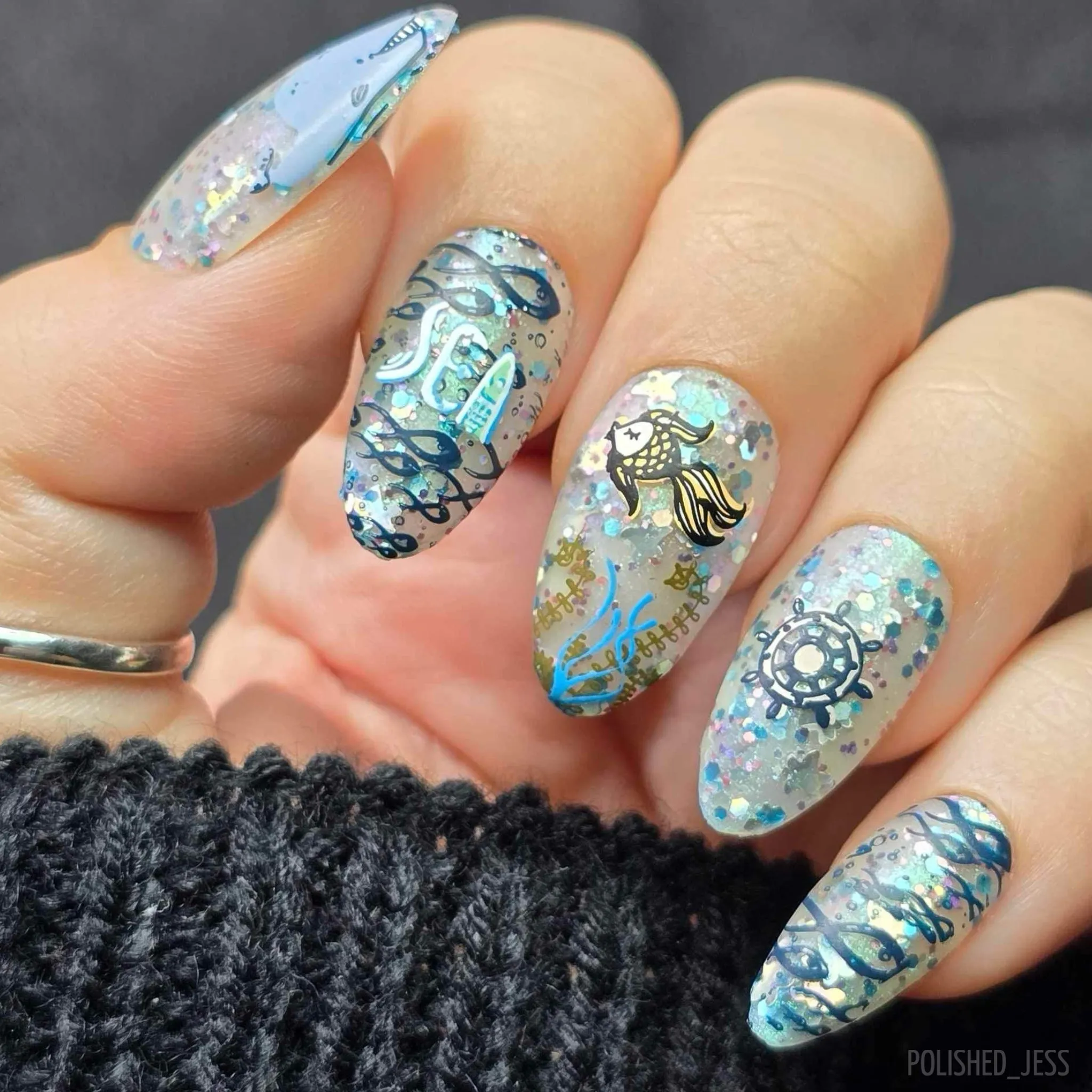 I Need Vitamin SEA (CjS-207) Steel Layered Nail Art Stamping Plate