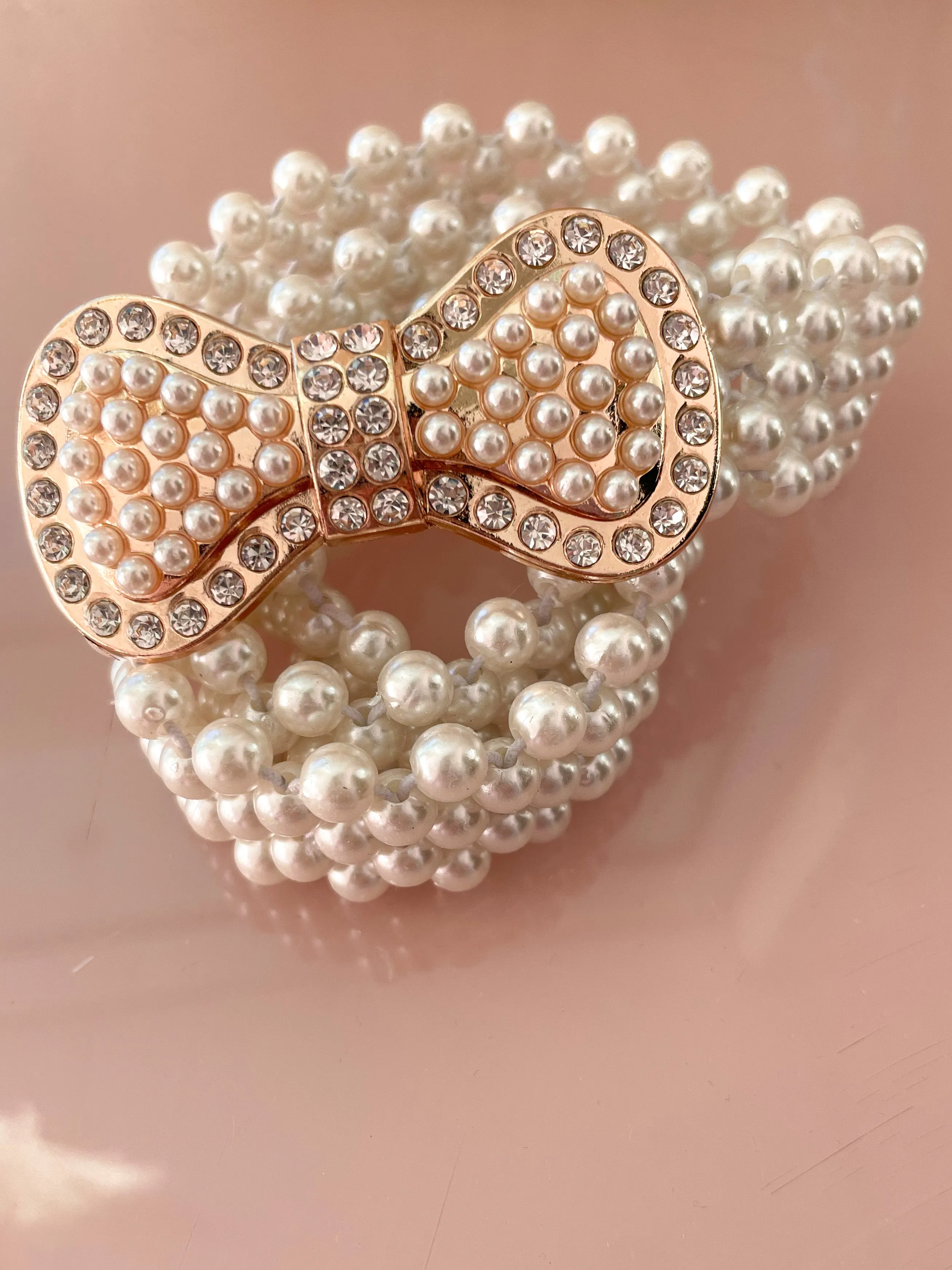 Juliet Pearl Bow Belt