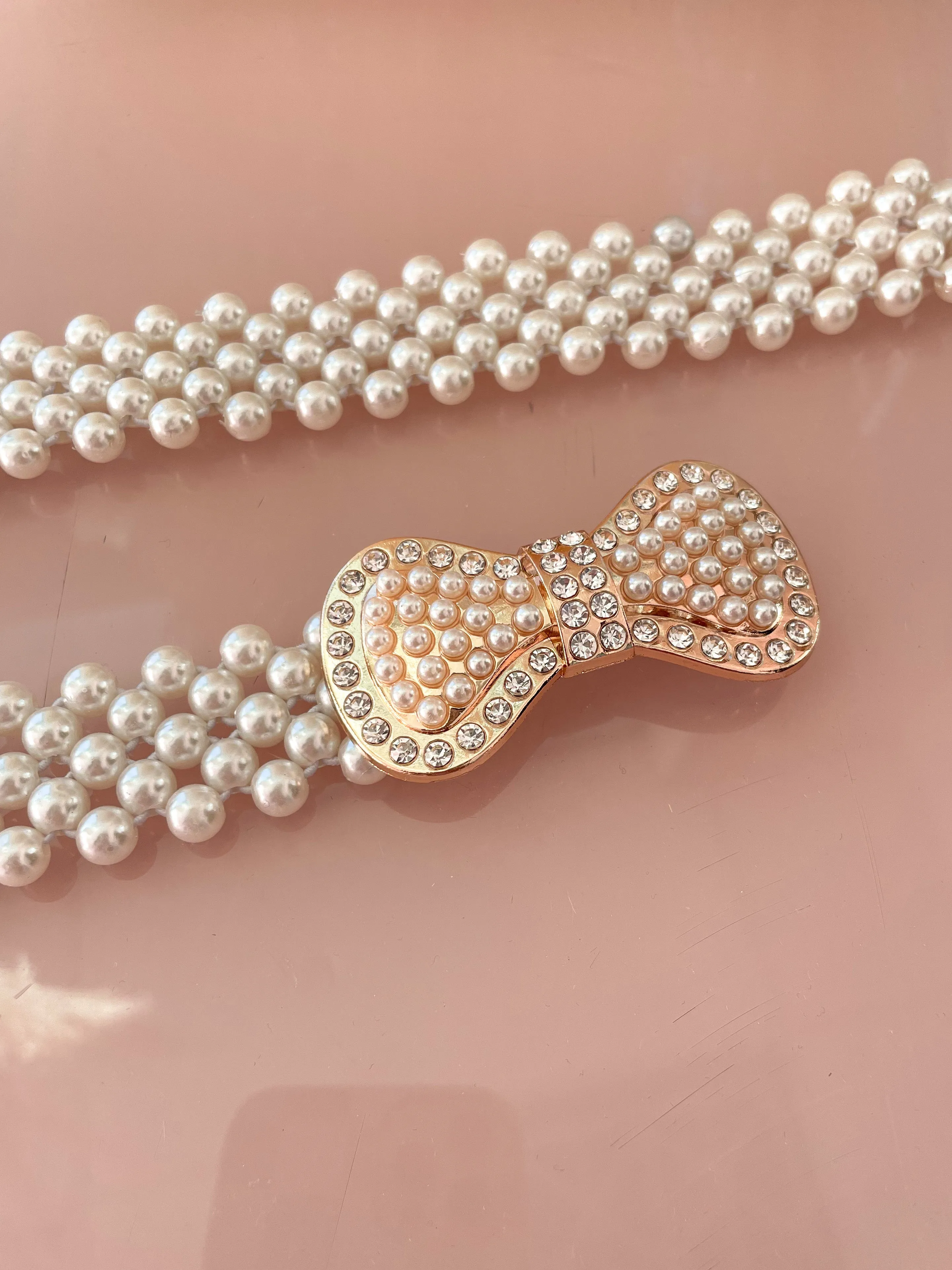 Juliet Pearl Bow Belt
