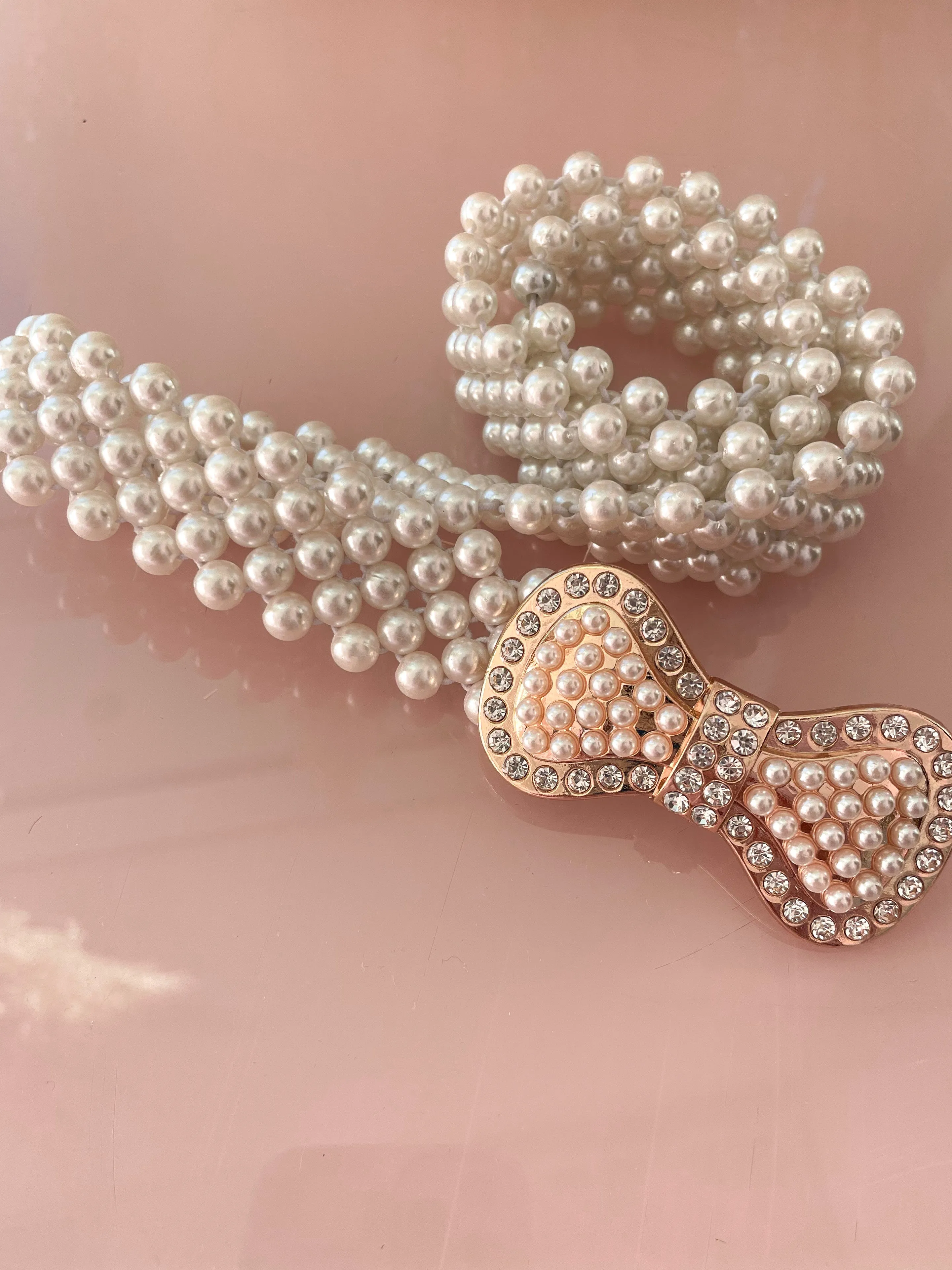 Juliet Pearl Bow Belt