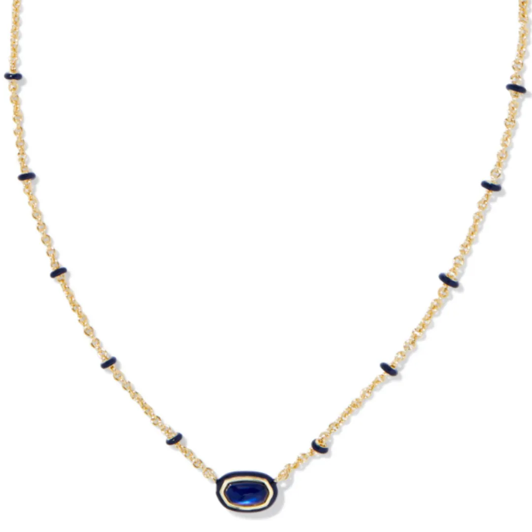 Kendra Scott Mini Elisa Enamel Frame Necklace - Gold